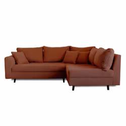 Best Mobilier Rune Canapé d'angle 4 siège(s) Terre cuite - Vue supplémentaire 7