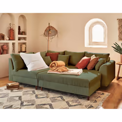 Best Mobilier Rune Canapé d'angle 4 siège(s) Vert