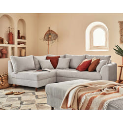 Best Mobilier Rune Canapé d'angle 4 siège(s) Gris