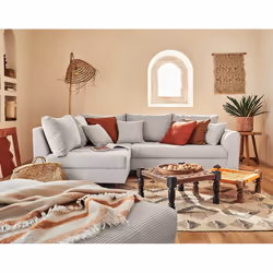 Best Mobilier Rune Canapé d'angle 4 siège(s) Gris - Vue supplémentaire 5