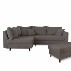 Best Mobilier Rune Canapé d'angle 4 siège(s) Gris - Vue supplémentaire 6