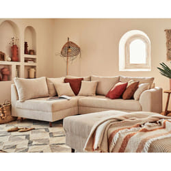 Best Mobilier Rune Canapé d'angle 4 siège(s) Beige
