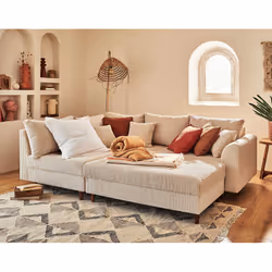 Best Mobilier Rune Canapé d'angle 4 siège(s) Beige