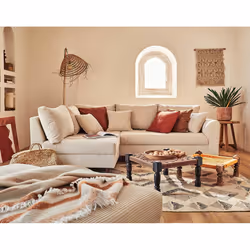 Best Mobilier Rune Canapé d'angle 4 siège(s) Beige - Vue supplémentaire 5