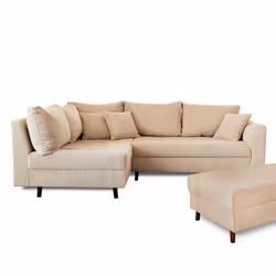 Best Mobilier Rune Canapé d'angle 4 siège(s) Beige - Vue supplémentaire 6
