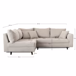 Best Mobilier Rune Canapé d'angle 4 siège(s) Beige - Vue supplémentaire 9