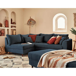 Best Mobilier Rune Canapé d'angle 4 siège(s) Bleu