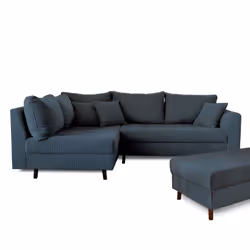 Best Mobilier Rune Canapé d'angle 4 siège(s) Bleu - Vue supplémentaire 6