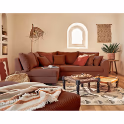 Best Mobilier Rune Canapé d'angle 4 siège(s) Terre cuite - Vue supplémentaire 5