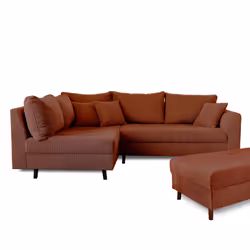Best Mobilier Rune Canapé d'angle 4 siège(s) Terre cuite - Vue supplémentaire 6