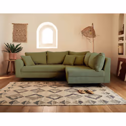 Best Mobilier Rune Canapé d'angle 4 siège(s) Vert