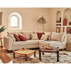 Best Mobilier Rune Canapé d'angle 4 siège(s) Beige