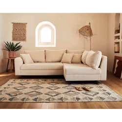 Best Mobilier Rune Canapé d'angle 4 siège(s) Beige