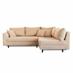 Best Mobilier Rune Canapé d'angle 4 siège(s) Beige - Vue supplémentaire 4