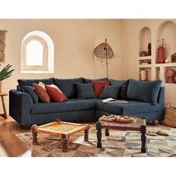 Best Mobilier Rune Canapé d'angle 4 siège(s) Bleu