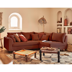 Best Mobilier Rune, Terre cuite, Velours, Bois, 2310 mm, 1610 mm, 810 mm