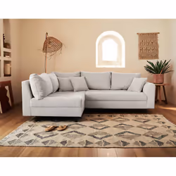 Best Mobilier Rune Canapé d'angle 4 siège(s) Gris - Vue supplémentaire 3