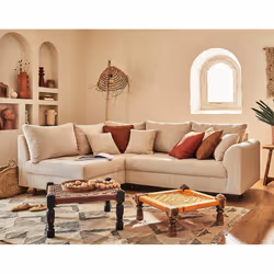 Best Mobilier Rune, Bleu, Velours, Bois, Bois, 2310 mm, 1610 mm