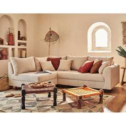 Best Mobilier Rune Canapé d'angle 4 siège(s) Bleu