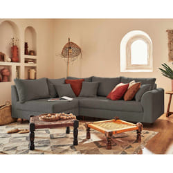 Best Mobilier Rune Canapé d'angle 4 siège(s) Terre cuite