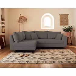 Best Mobilier Rune Canapé d'angle 4 siège(s) Terre cuite