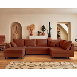 Best Mobilier Rune Canapé d'angle 7 siège(s) Vert - Vue supplémentaire 5