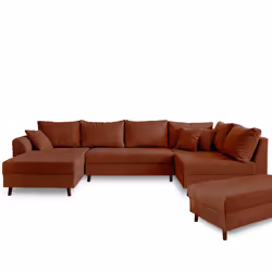 Best Mobilier Rune Canapé d'angle 7 siège(s) Vert - Vue supplémentaire 7