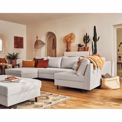 Best Mobilier Rune Canapé d'angle 7 siège(s) Gris