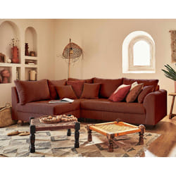 Best Mobilier Rune Canapé d'angle 7 siège(s) Beige