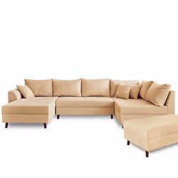 Best Mobilier Rune Canapé d'angle 7 siège(s) Bleu - Vue supplémentaire 5
