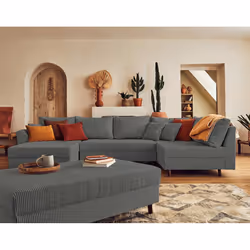 Best Mobilier Rune, Terre cuite, Velours, Bois, Bois, 3100 mm, 1610 mm