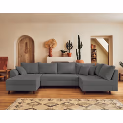 Best Mobilier Rune Canapé d'angle 7 siège(s) Terre cuite - Vue supplémentaire 5