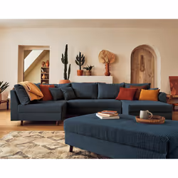 Best Mobilier Rune, Gris, Velours, Bois, Bois, 3100 mm, 1610 mm
