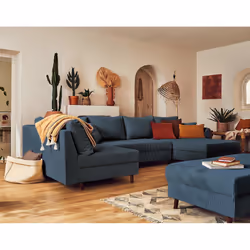 Best Mobilier Rune Canapé d'angle 7 siège(s) Gris
