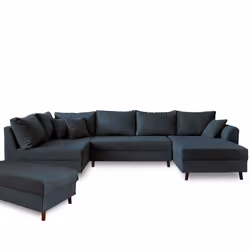 Best Mobilier Rune Canapé d'angle 7 siège(s) Gris - Vue supplémentaire 7