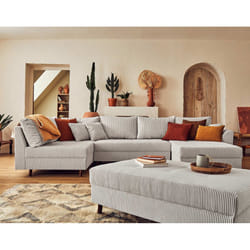 Best Mobilier Rune Canapé d'angle 7 siège(s) Gris
