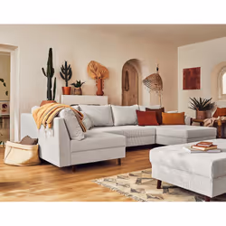 Best Mobilier Rune Canapé d'angle 7 siège(s) Gris