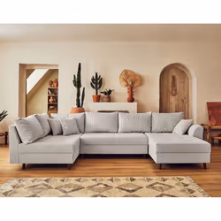 Best Mobilier Rune Canapé d'angle 7 siège(s) Gris - Vue supplémentaire 5