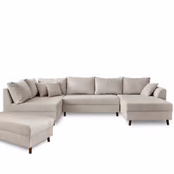 Best Mobilier Rune Canapé d'angle 7 siège(s) Gris - Vue supplémentaire 7