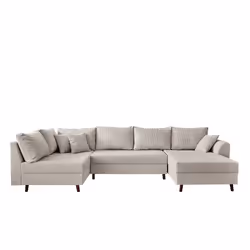 Best Mobilier Rune Canapé d'angle 7 siège(s) Gris - Vue supplémentaire 8