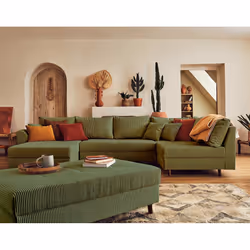 Best Mobilier Rune, Beige, Velours, Bois, Bois, 3100 mm, 1610 mm