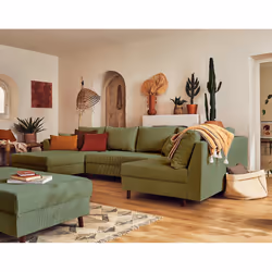 Best Mobilier Rune Canapé d'angle 7 siège(s) Beige