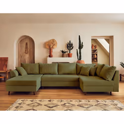 Best Mobilier Rune Canapé d'angle 7 siège(s) Beige - Vue supplémentaire 5
