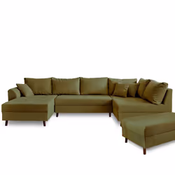 Best Mobilier Rune Canapé d'angle 7 siège(s) Beige - Vue supplémentaire 7
