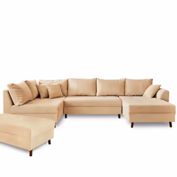 Best Mobilier Rune Canapé d'angle 7 siège(s) Bleu - Vue supplémentaire 7