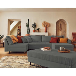 Best Mobilier Rune Canapé d'angle 7 siège(s) Terre cuite