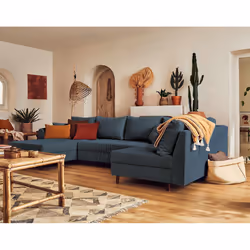 Best Mobilier Rune, Gris, Velours, Bois, Bois, 3100 mm, 1610 mm