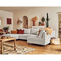 Best Mobilier Rune Canapé d'angle 7 siège(s) Gris