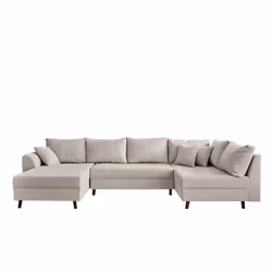 Best Mobilier Rune Canapé d'angle 7 siège(s) Gris - Vue supplémentaire 4