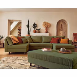 Best Mobilier Rune, Beige, Velours, Bois, Bois, 3100 mm, 1610 mm